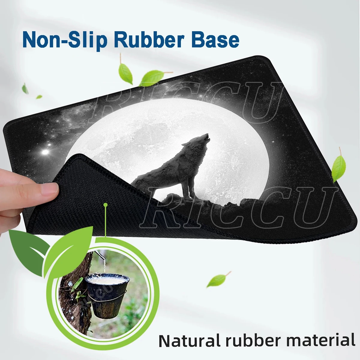 Moonlight Wolf Mouse Pad Gaming Accessories Keyboard Pad Computer Office Deskmat Gamer Mousepad Rubber Anti-slip Cool Table Mat