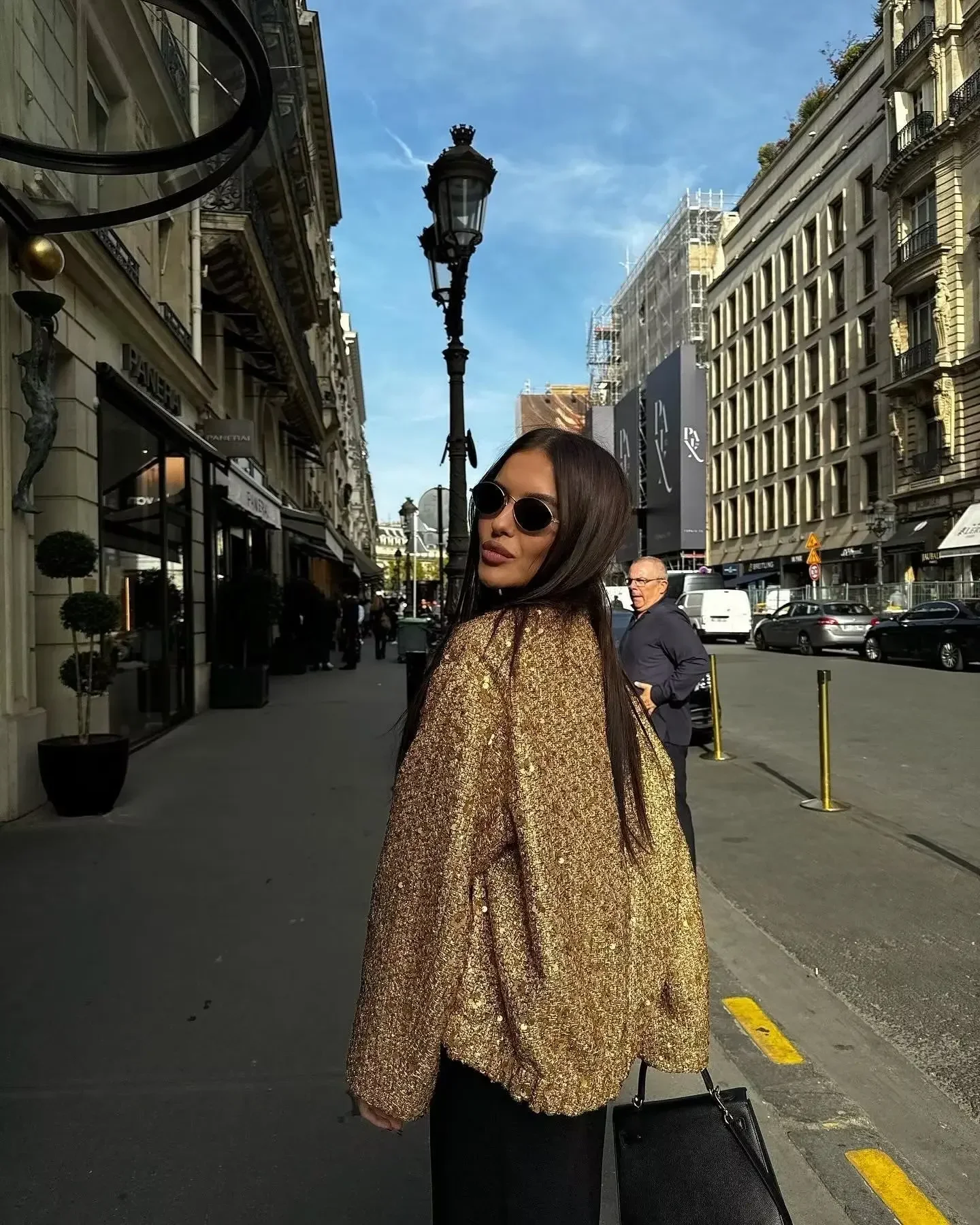 Sequins Woman Bomber Jackets for Women 2024 Autumn Chic Streetwear Coat Female Stand Collar with Pocket New Outerwear
