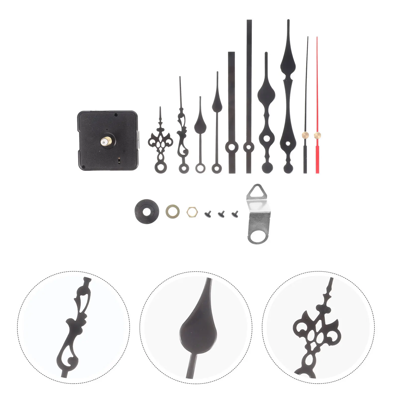 

4Sets Clock Movement Kit for DIY Projects Frameless Wall Clocks Hanging Clocks Suitable Various Occasions Durable