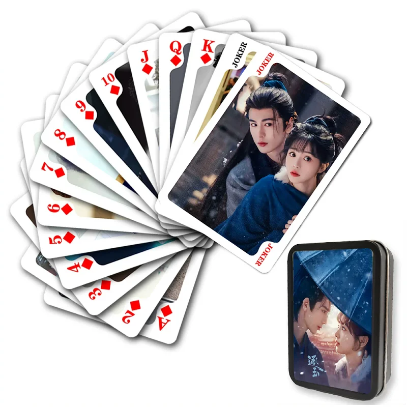 Cartas de póker Zhang Linghe Tian Xiwei - Pursuit of Jade Xie Zheng Fan Changyu, cartas coleccionables, regalo de merchandising de drama chino