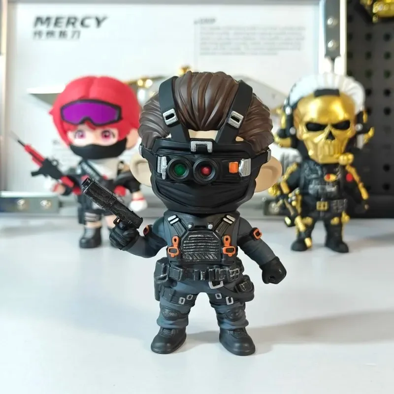 

Delta Action Area Operators Q Vol Blind Box Collectible Decor Desktop Ornament Cool Anime Action Figure Model Etched Rose Gift