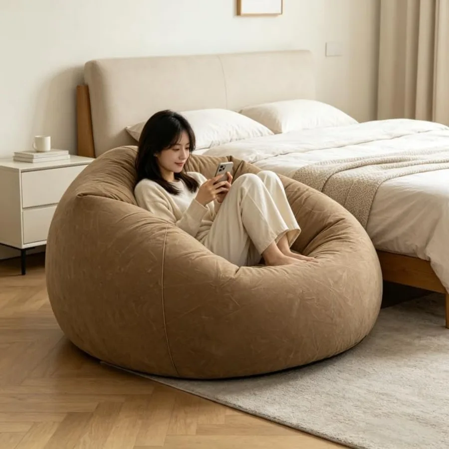 6Pcs Inflatable Bean Bag Chairs for Adults, 330 lbs Portable Blow Up Sofa with Air Pump, 39