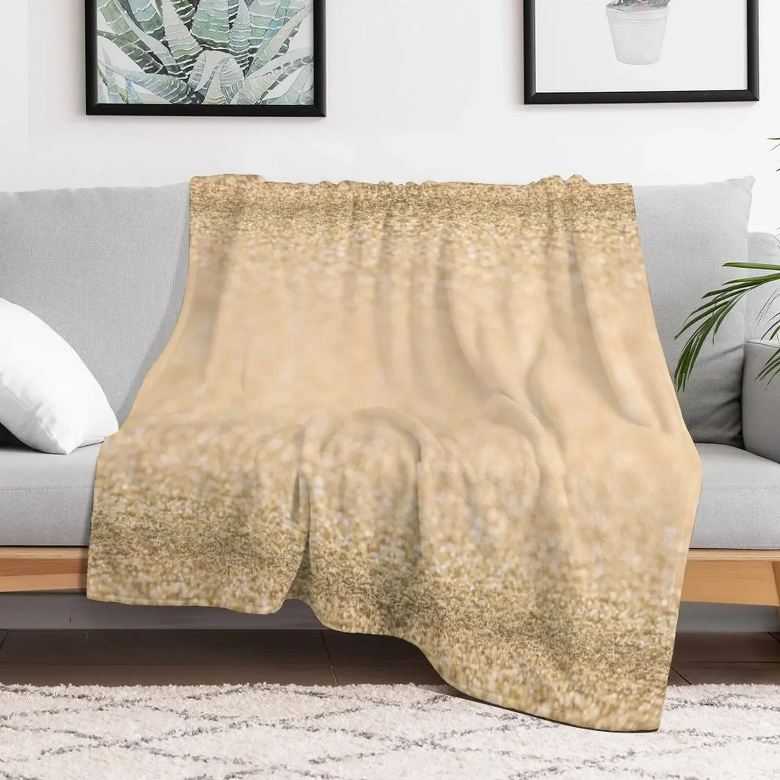 

Soft gold faux glitter sparkles Throw Blanket For Baby Blankets For Bed Vintage Blankets Custom Baby Heavy Blankets