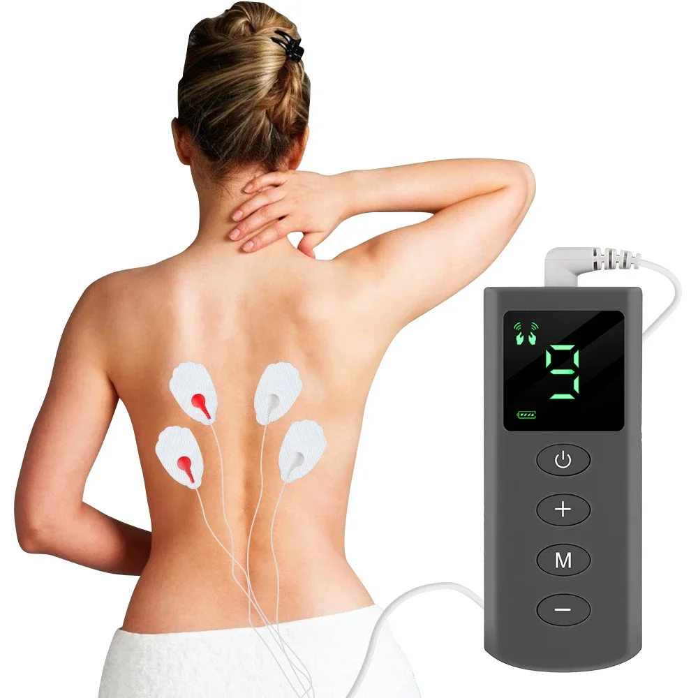 Cordless Electric TENS Unit Muscle Stimulation with Electrode Pads Body Massager fast shipping
