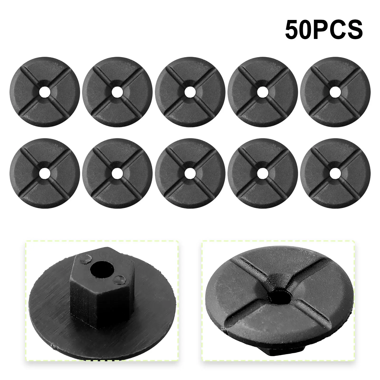 50pc Vehicle Unthreaded Nut Clips For Mercedes For BMW  Practical For Wheel Arch Inner Splash Guards For Bumpers For Panels Tool