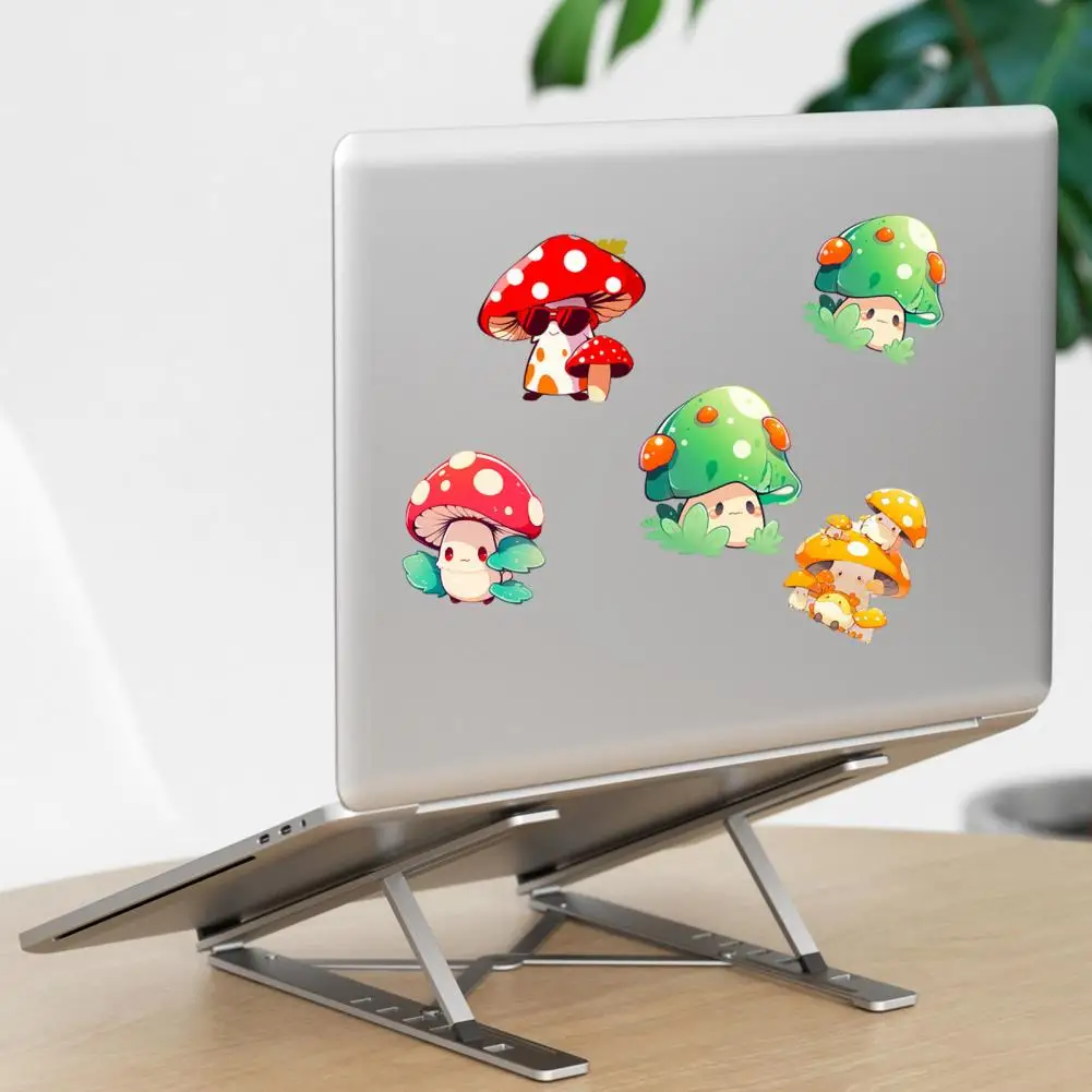 Decoration Sticker 50pcs Cartoon Mushroom Pattern Stickers for Water Bottles Laptops Notebooks Cute Decorative Gifts for Teen