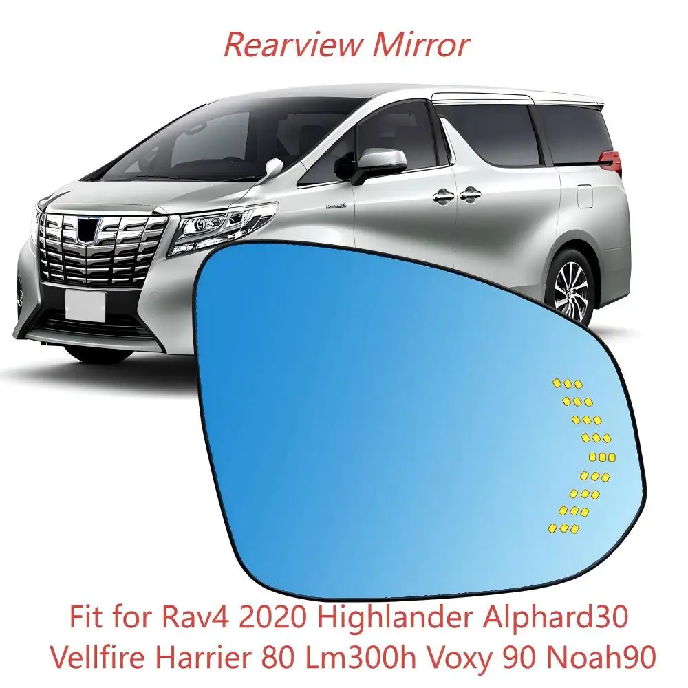 

Car Rearview Mirror for Rav4 2020 Highlander Alphard30 Vellfire Harrier 80 Lm300h Voxy 90N Heating Turn Signal Anti-glare Revere