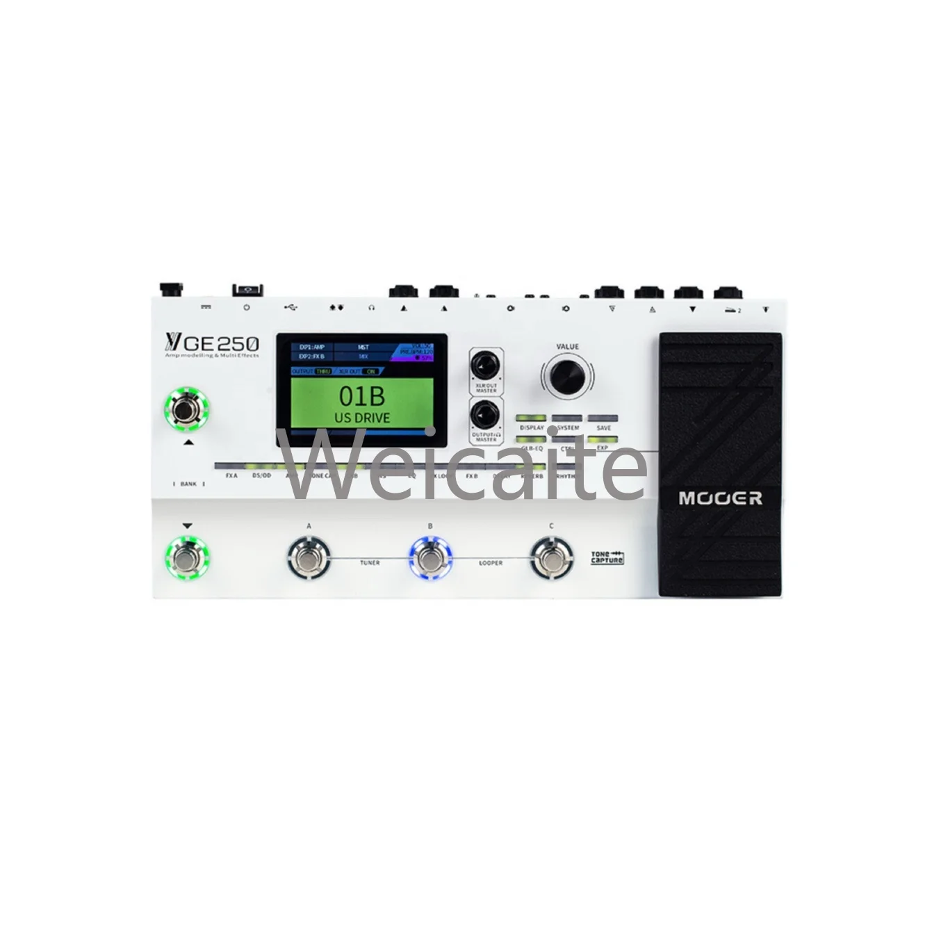 

Mooer GE250/GE-250 Amp Modeling Multi-effect Pedals Guitar Processor Electric Guitar Effects Pedal Multi Effect for Professional