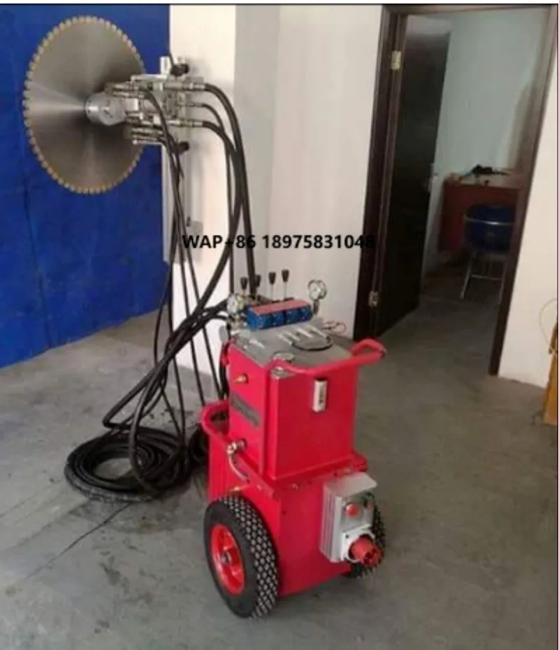 Hydraulic Manual Engine Concrete Wall Saw Machine Professional Concrete Cutter 6.28kw 220V 320MM Cutting Depth High Efficiency