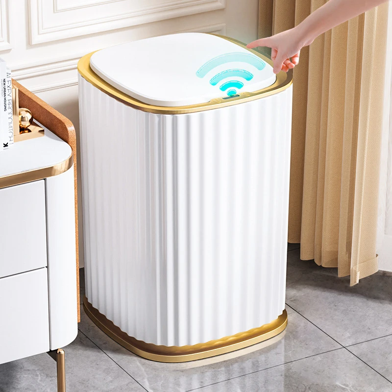 

15L Smart Home Automatic Sensor Trash Can Kitchen Wastebasket Garbage Bins Bathroom Toilet Living Room Automatic Sensor Dustbin