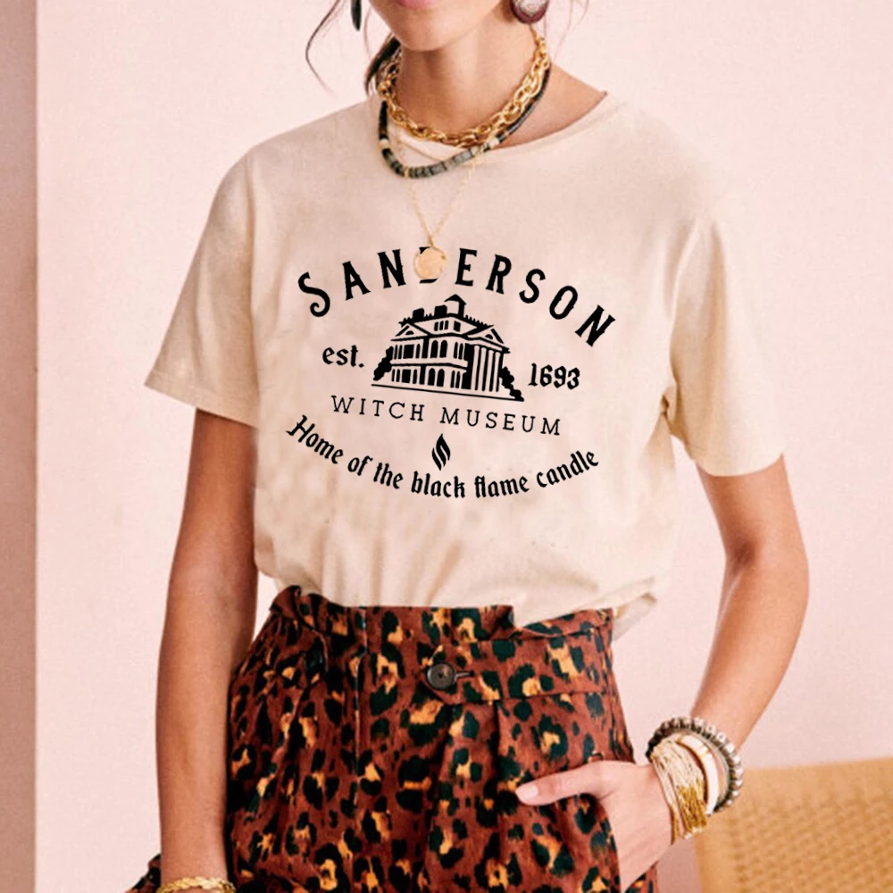 Sanderson Witch Museum T Graphic Tee Korean Fashion Kawaii Cute Aesthetics White Women t-shirt Casual Funny Hipster Female Tee