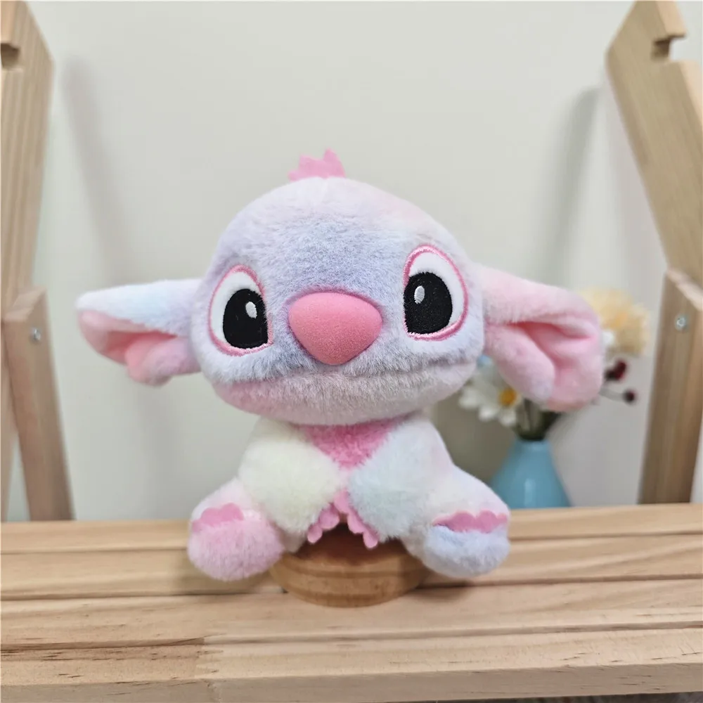 Disney Stitch brelok do kluczy z ozdobą uroczy Lilo & Stitch wisiorek pluszowa zabawka tęczowa kolorowa torba brelok do kluczy z ozdobą lalka prezent