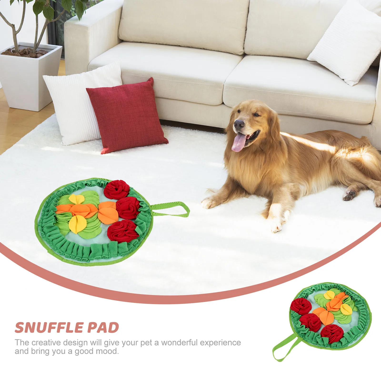 

Pet Snuffle Pad Rabbit Interactive Bunny Foraging Mat Slow Feeding Cushion Rabbit Treat Dispenser Small Animals Feeding