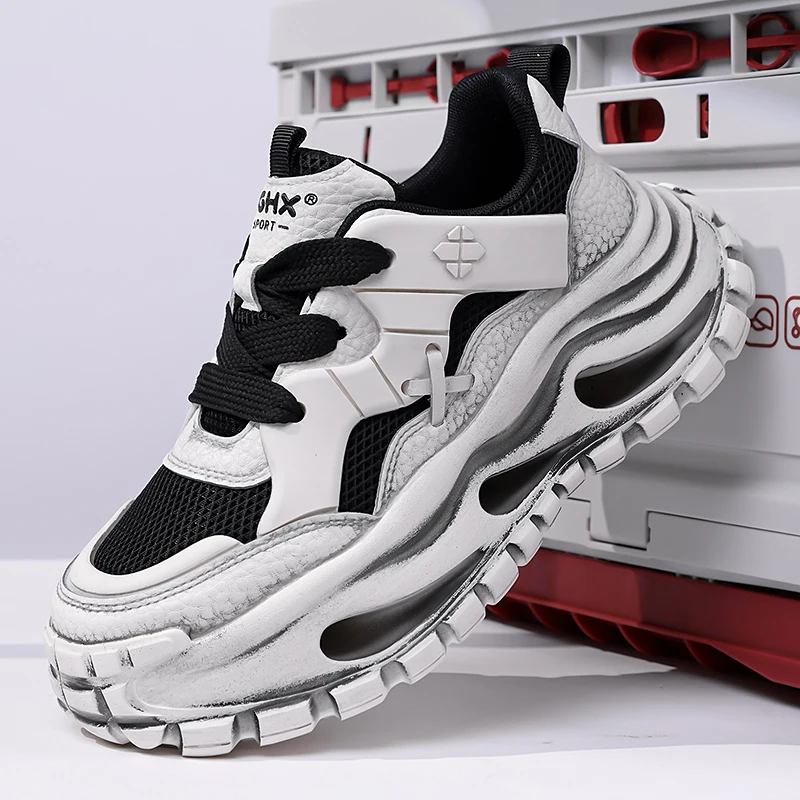 

Men's Shoes 2026 New Spring Versatile Design Running Sports Casual Thick-Soled Height-Increasing Trendy Dad Shoes