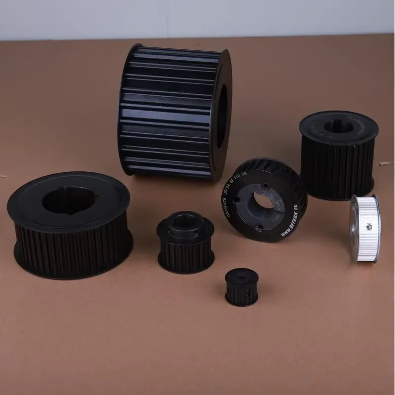 8M Aluminum Alloy Timing Pulley with Taper‑Lock Bushing, OEM Custom, Anodized Surface Finish