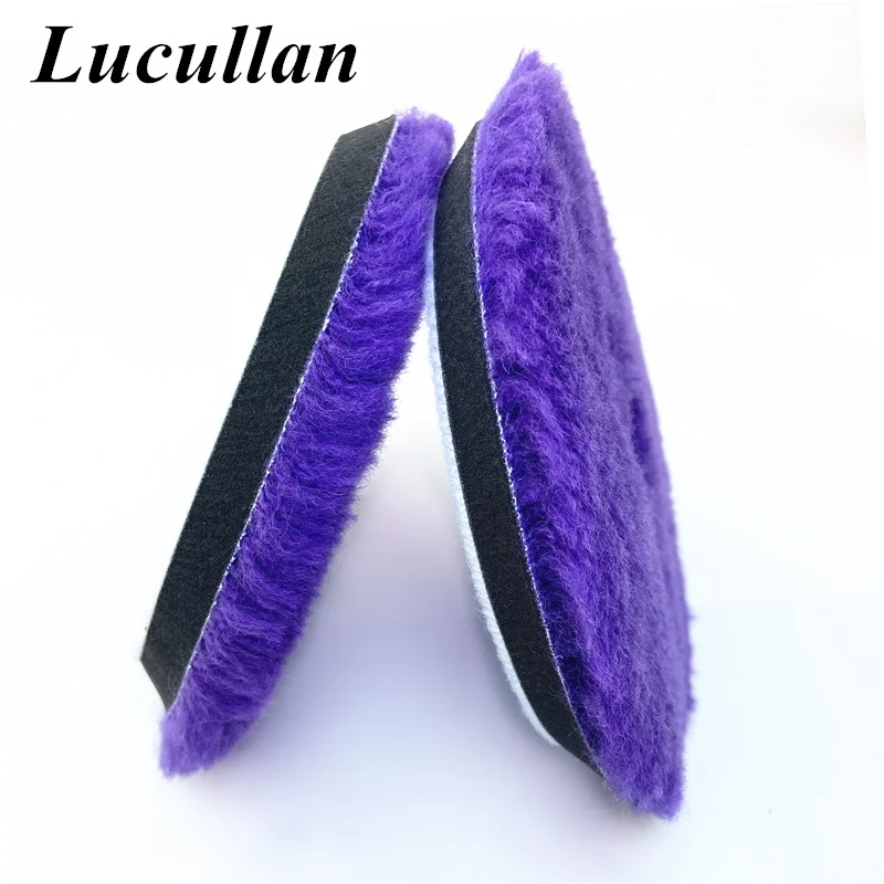 Lucullan 150mm Wool Polishing Sponge Kits High Density Lambs Woollen Cutting Buffing Pad For Car Polisher