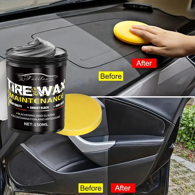 Car Interior Renovation Wax 100g,1pc-Al-in-one Leather and Plastic Care Wax,Dashboard,Seats, Central ControlMaintenance,Renovati