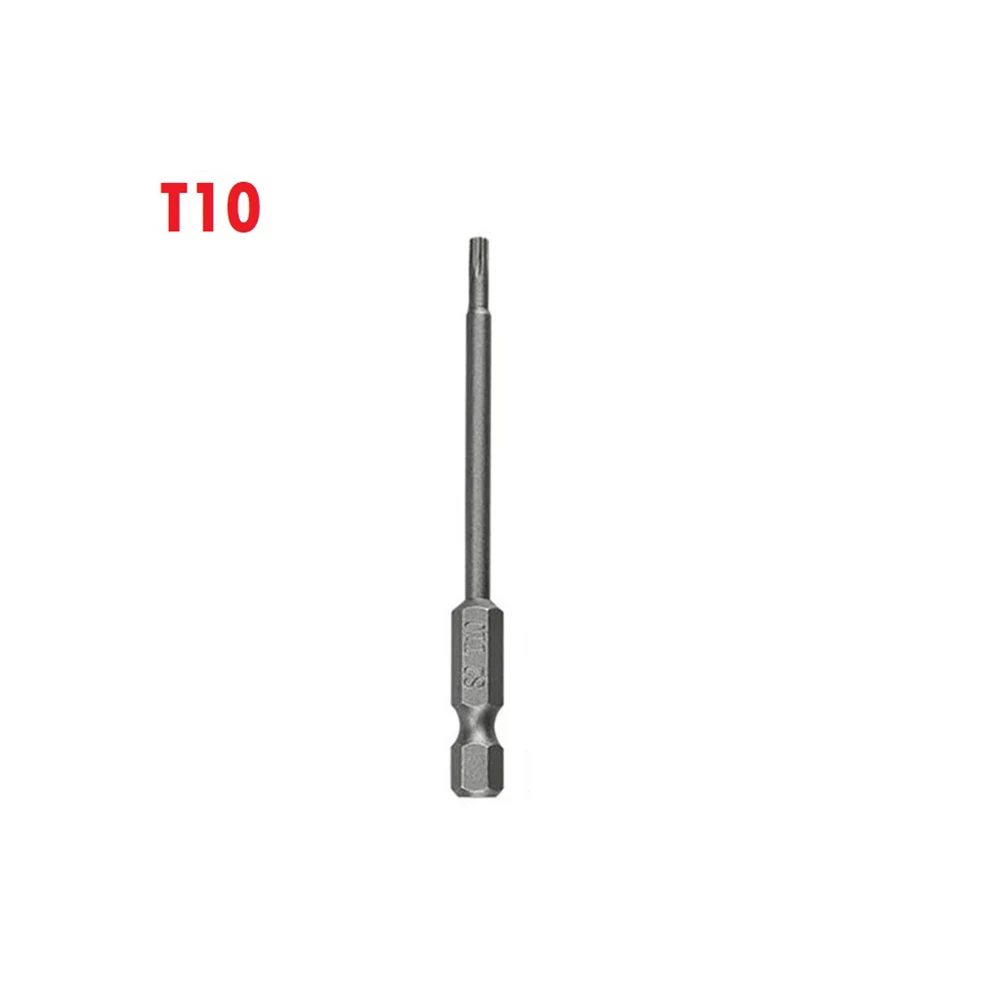 1pc T40 Magnetic Head Torx Screwdriver Bit 75mm Security Tamper Proof Star T7 T8 T10 T15 T20 T25 T27 T30 T40 Alloy Steel Magnet