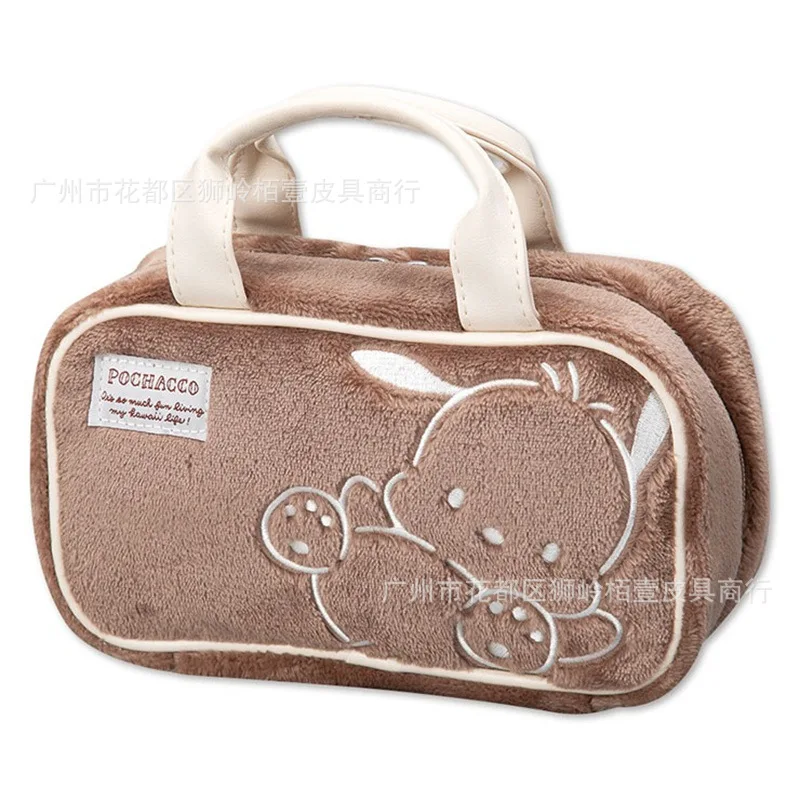 New Snoopy Makeup Bag Autumn Winter Compact Plush Cartoon Cute Embroidery Aesthetic Bag Women\'s Cosmetics Storage Zipper Handbag