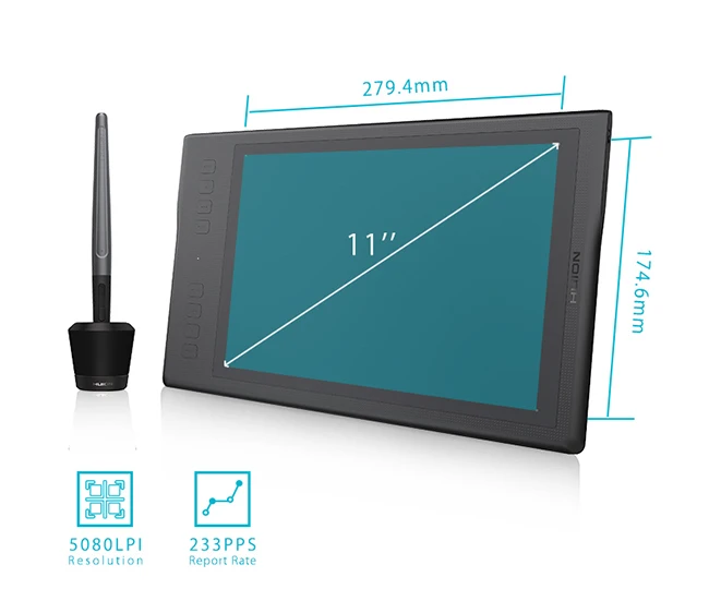 NEW!!!Q11K 8192 Pen Pressure Artists Wireless Graphics Drawing Board Writing Tablet