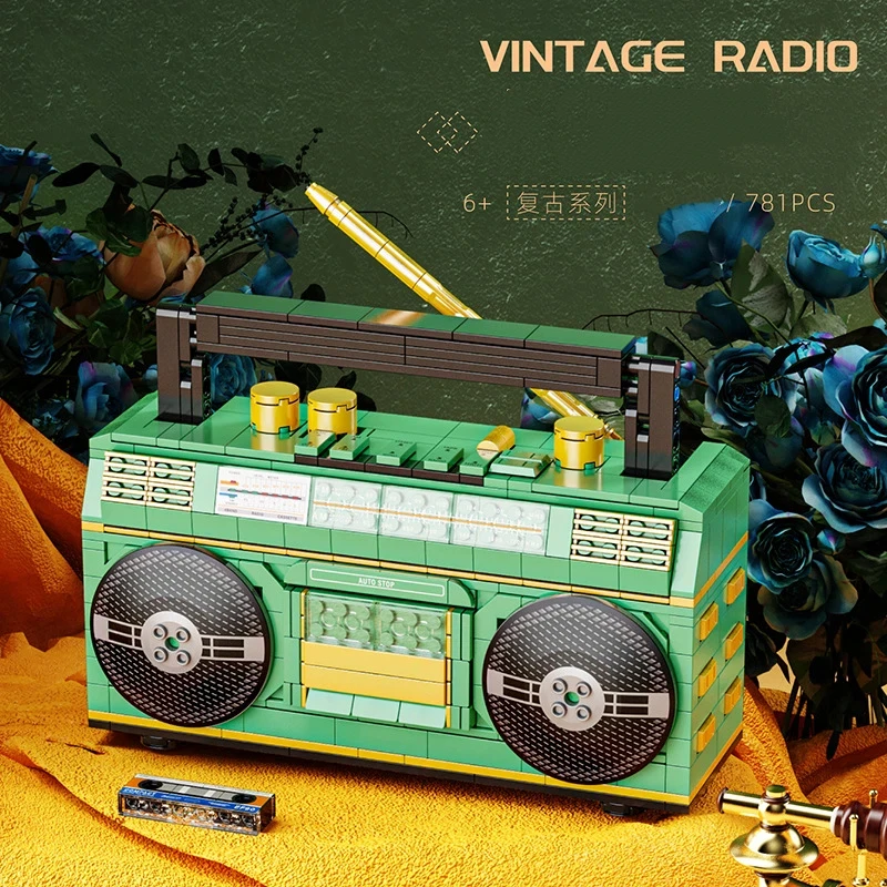 781 + 個シティミニ創造レトロ家電モデルビルディングブロックラジオ MOC おもちゃレンガ子供の誕生日 DIY ギフト