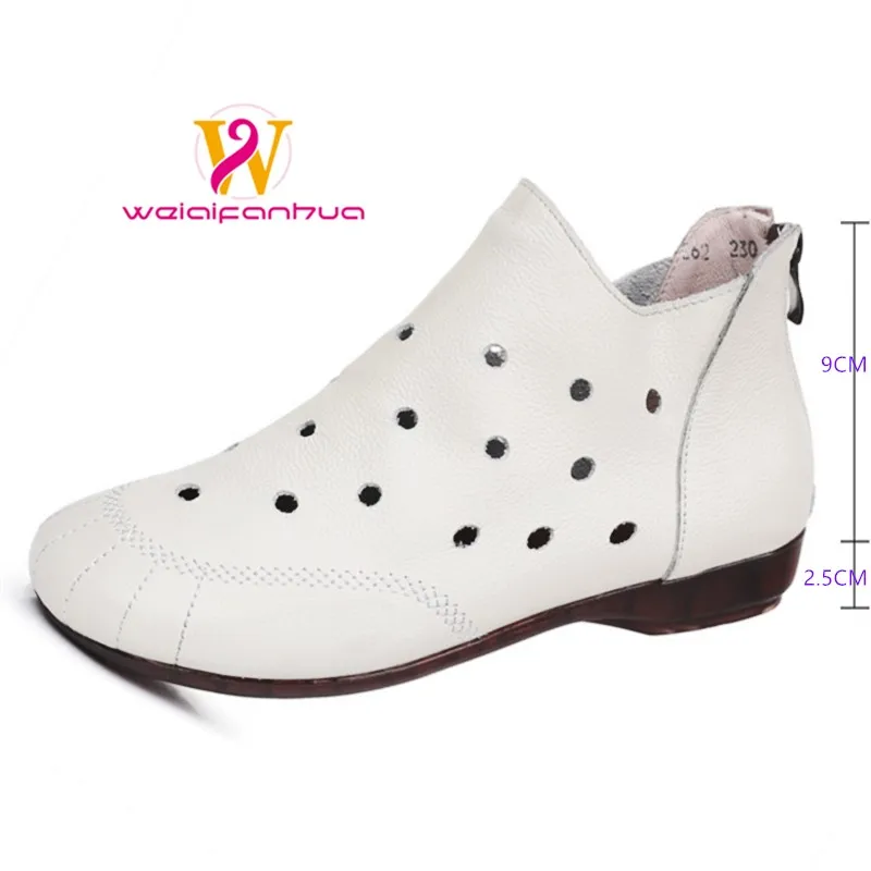 

Women's Sandals Made of Top-grade Cowhide,2026 New Style, Breathable Sandals, Flat Bottom, Retro Style, Large Size Women's Shoes