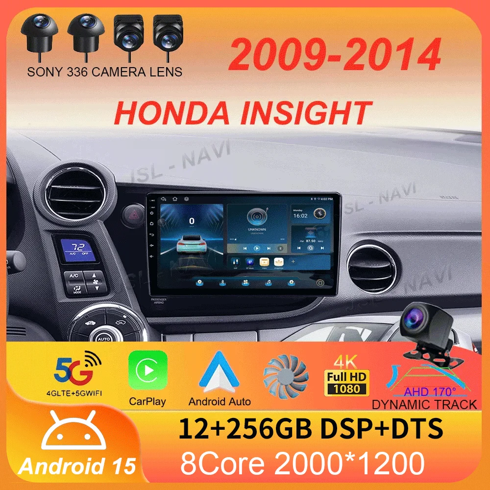 

Car Radio 9" Android 15 For HONDA INSIGHT 2009 - 2014 Navigation GPS Carplay Multimedia Player Auto Stereo 2din DVD 360 Camera