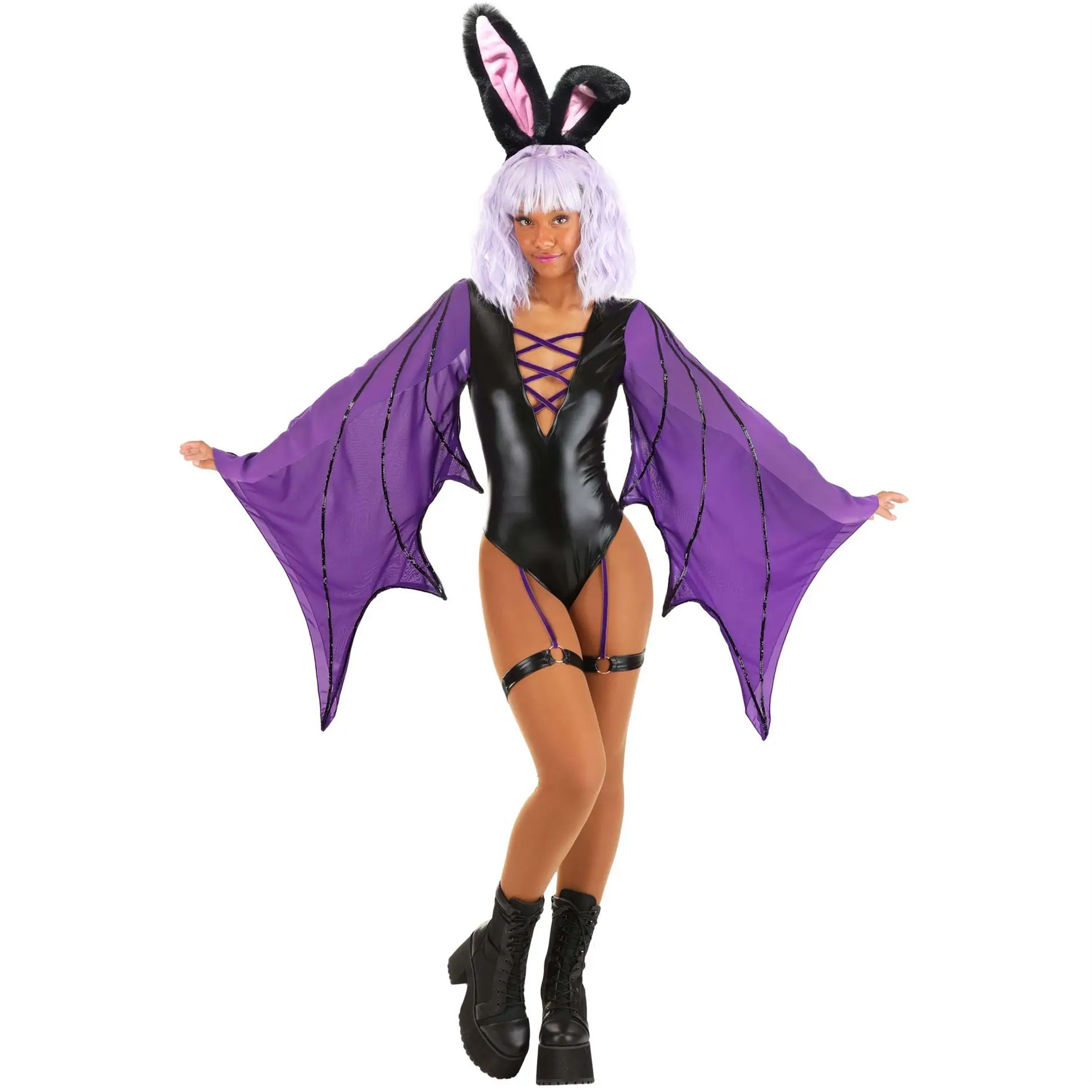 

SXL Easter Rabbit Elf Cosplay Costume Night Owl Bat Rabbit Girl Performance Suit Halloween Party Ladies Fashionable Tradition...