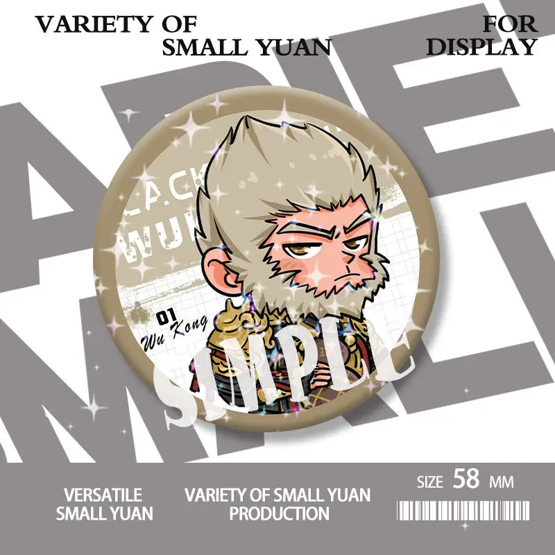 بروش أنيمي Wukong الأسطورة السوداء ، دبابيس كرتون ، ديكور ذاتي الصنع ، حقيبة ظهر ، إكسسوارات ملابس ، هدية عيد ميلاد الطالب