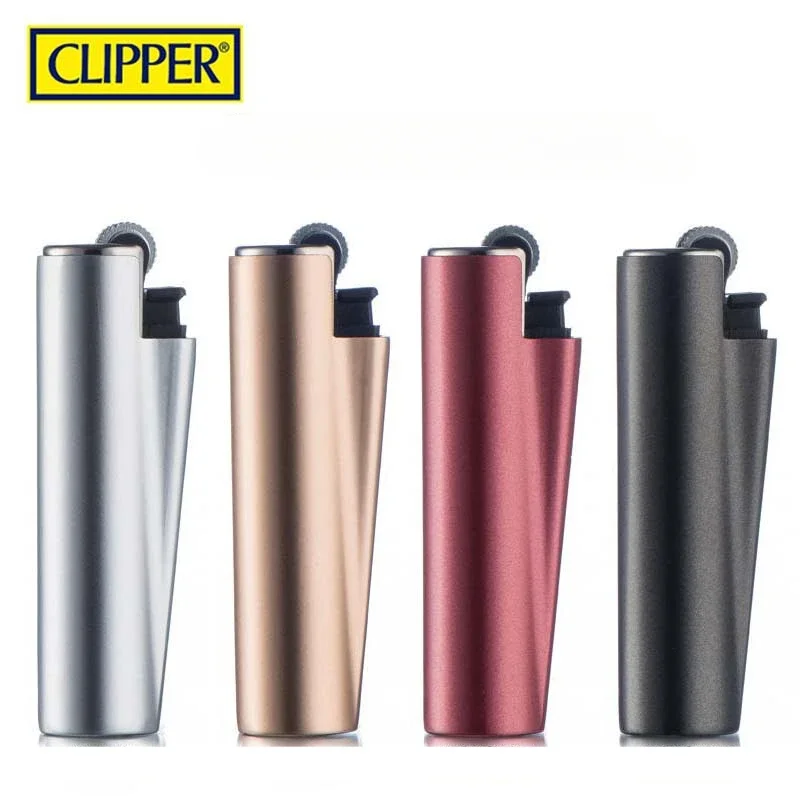 Clipper Metal Windproof Jet Butane Gas Lighter Turbo Portable Inflation Lighter Smoking Accessories From Spain Men Gift with Box