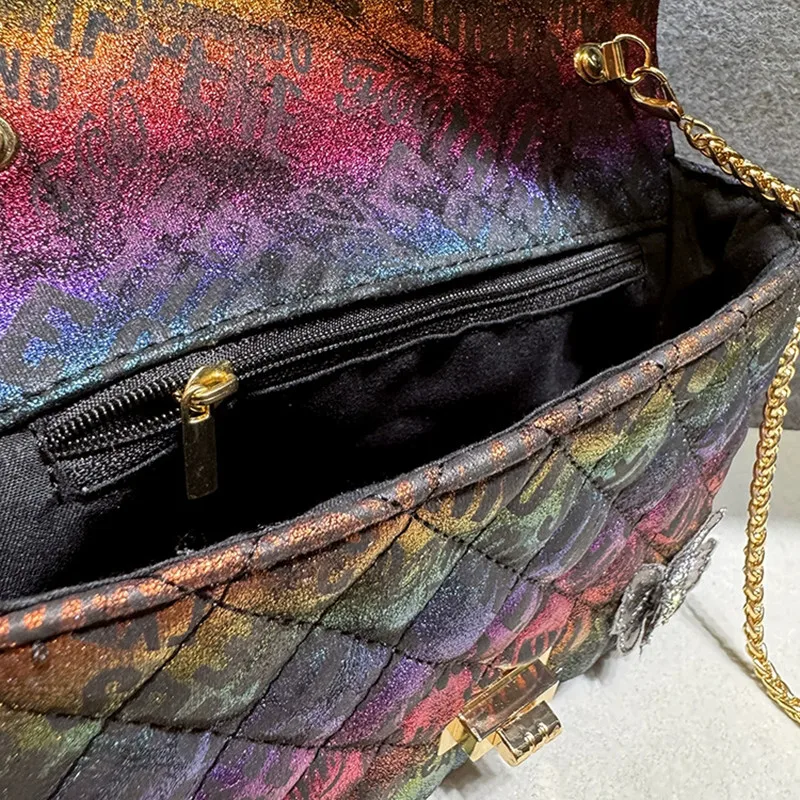 2025 Women's Luxury Designer Rhinestone Messenger Bag Retro Fashion Butterfly Diamond Handbags With Metal Chain Shoulder Bag