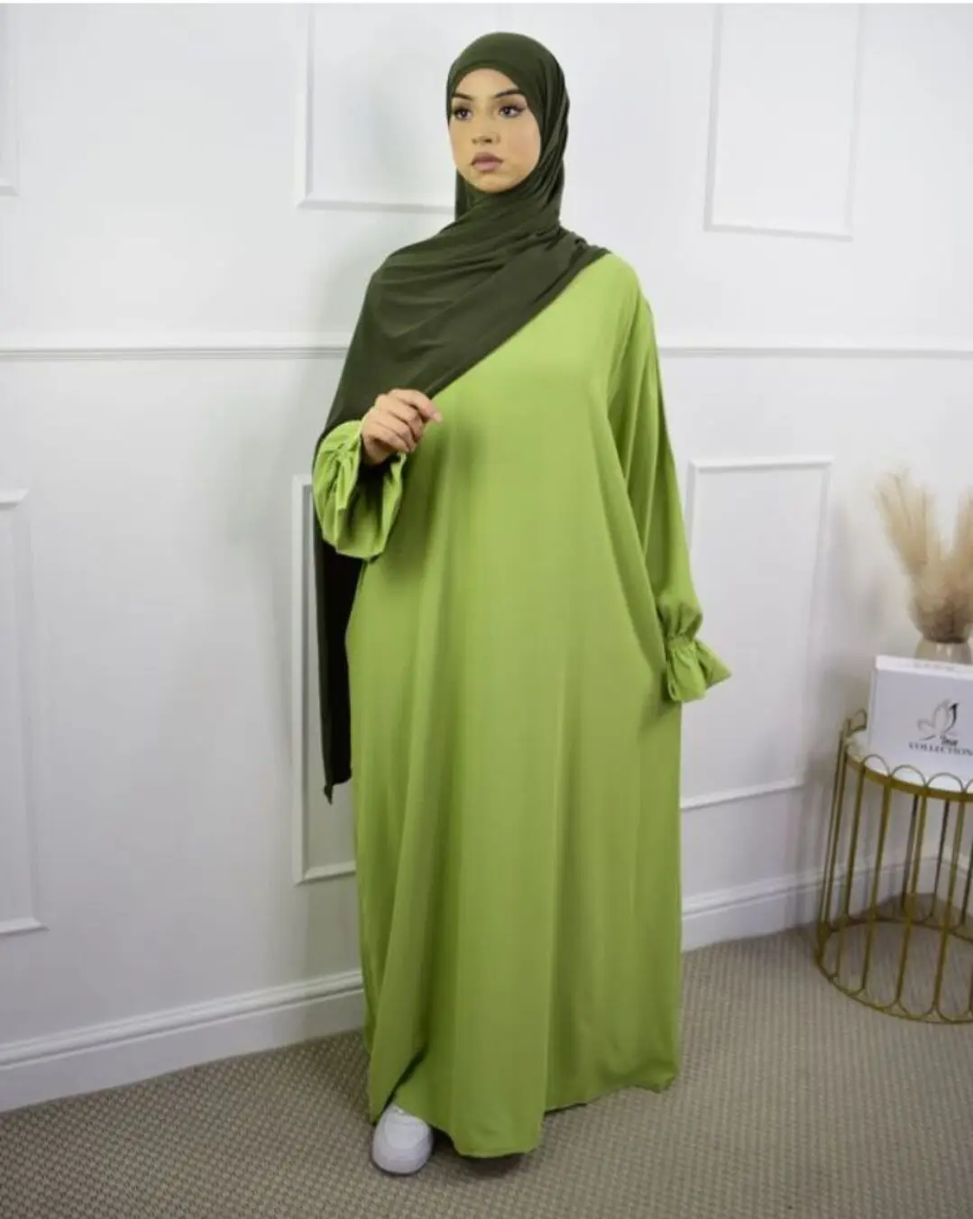 Fashion Muslim Long Dress Muslim Djellaba Robe Female Full Length hijab Outerwear Abaya Robes With scarf Women Clothing