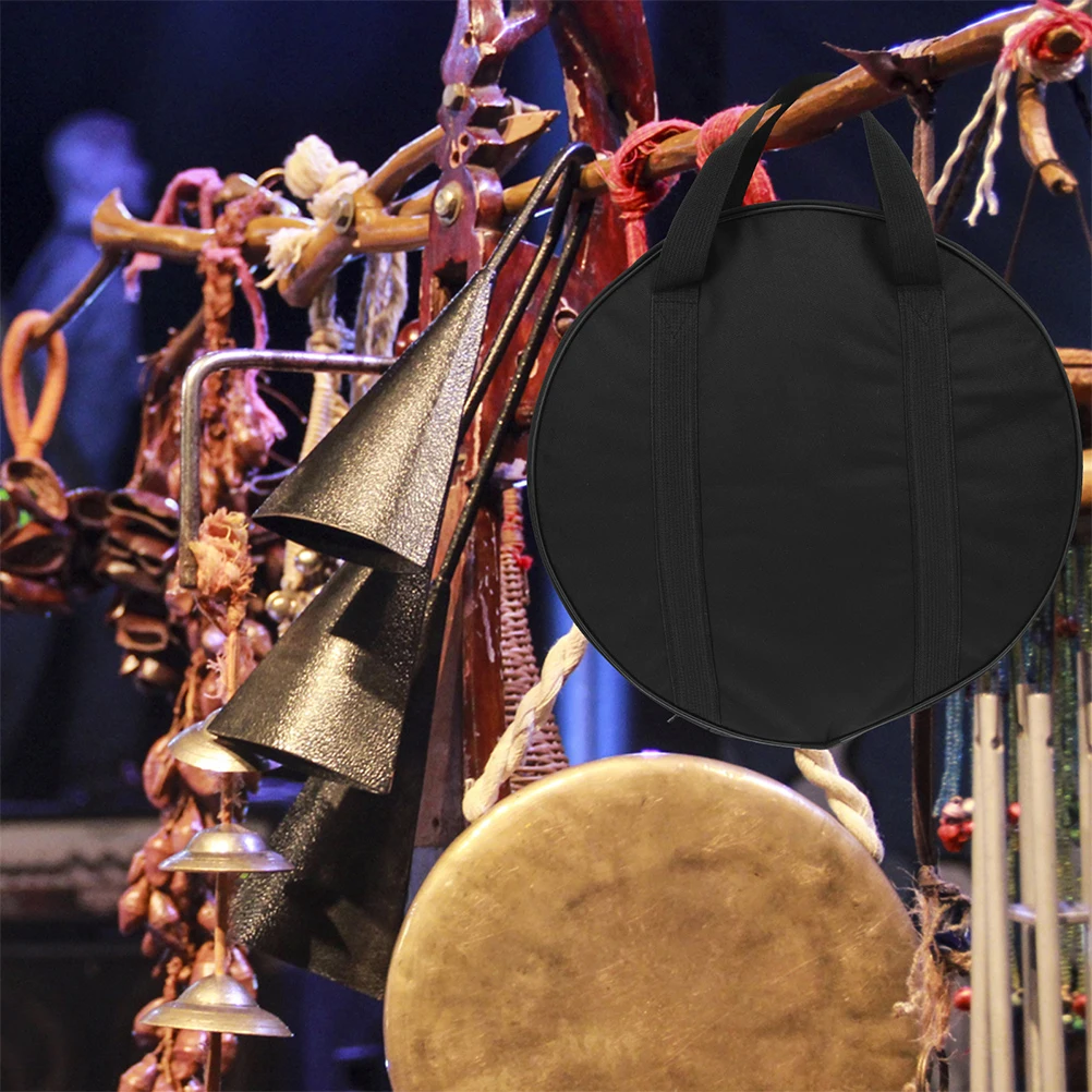 

2 Pcs Gong Bag Cymbal Protective Holder Carrying Case Black Drum Accessories Cymbals