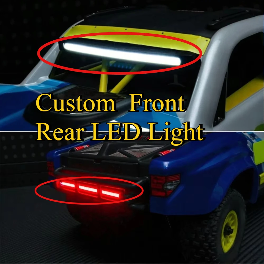 Upgrade Decor Front Rear LED Light Parts For 1/14 Arrma Mojave GROM Desert Short Course RC Truck custom size Accessories