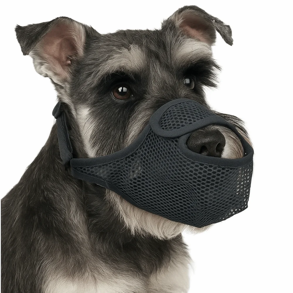 Breathable Mesh Dog Muzzle Anti-Bite Adjustable Strap Dog Mouth Cover Scavenging Prevention Long Mouth Pet Mouth Mask Small Dogs