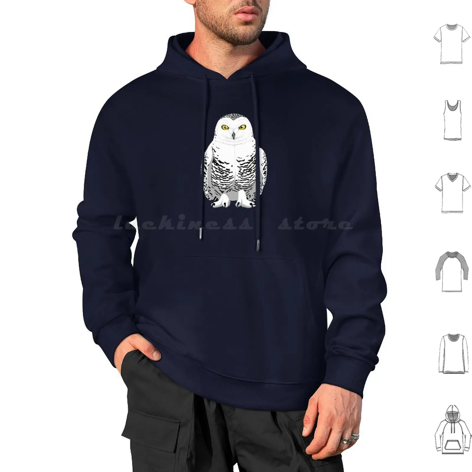 Snowy Owl Hoodie cotton Long Sleeve Bird Animal Nature Science Owl Raptor Hedwig