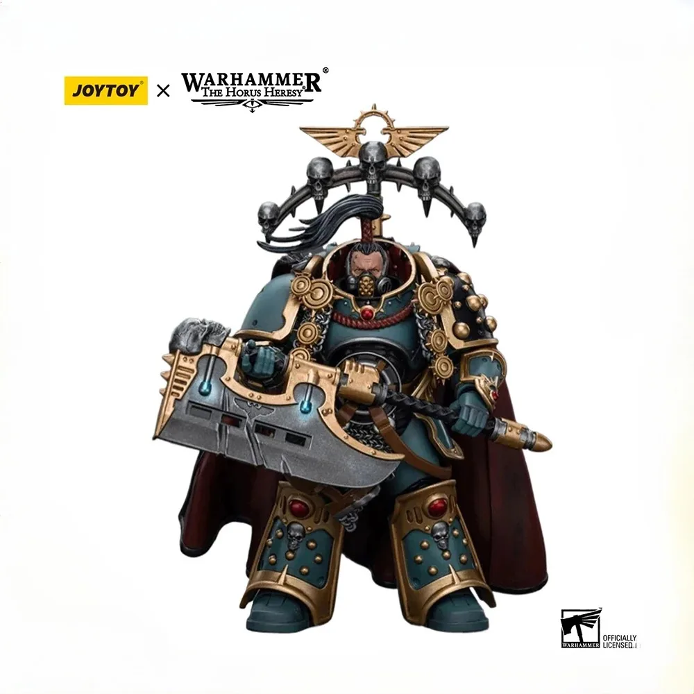 JOYTOY 1/18 Warhammer 30k figurka Sons of Horus Legion Praetor z topórem mocy kolekcja figurek wojskowych Model postaci z Anime zabawka