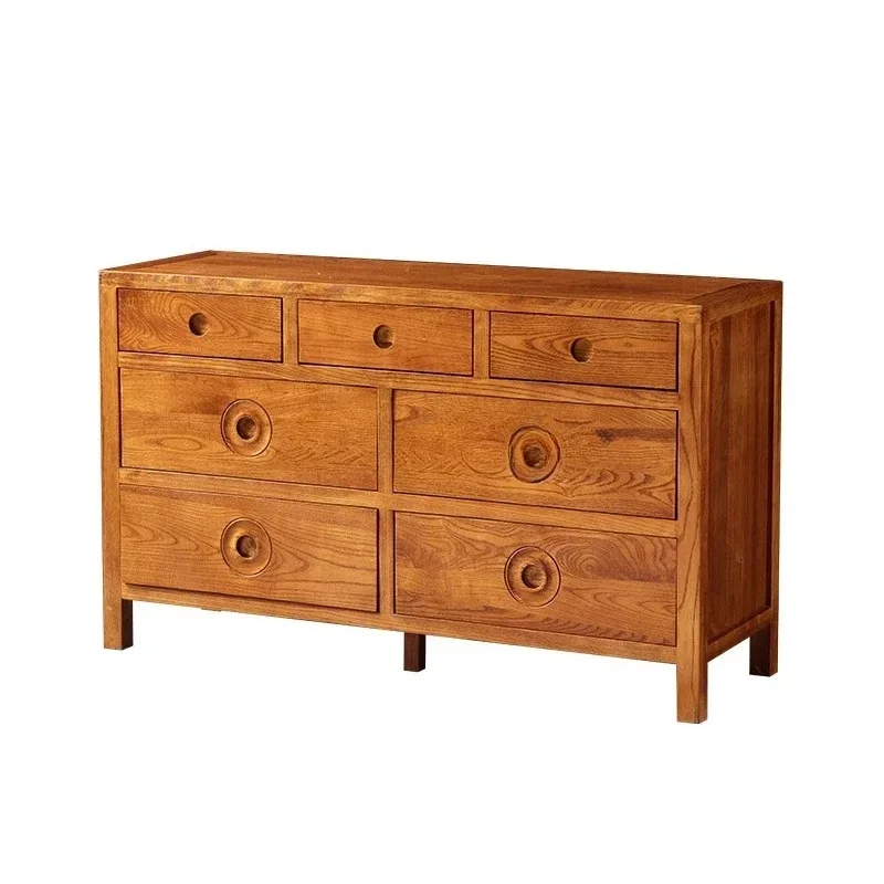 LXY solid wood Chinese porch multi-pump cabinet light luxury side cabinet modern simple bedroom storage locker