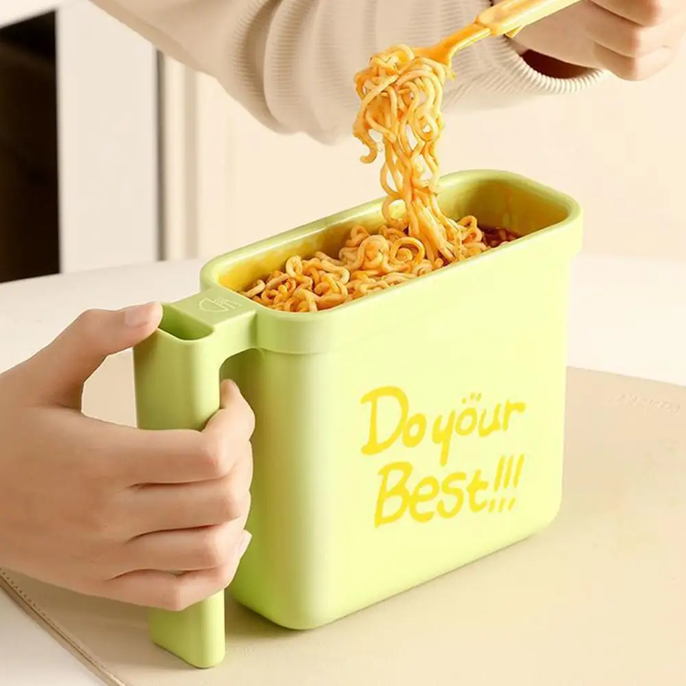 Instant Noodle Container Bagged Instant Noodle Bowl Portable Eating Bowls Heat Resistant For College Dorm, Office, Camping