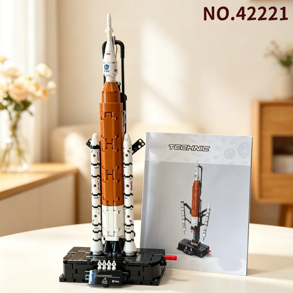2026 Hot Toys 632pcs Creative STEM NASA Artemis Space Launch System Rocket Building Block Puzzle Model Birthday Ornament Gift