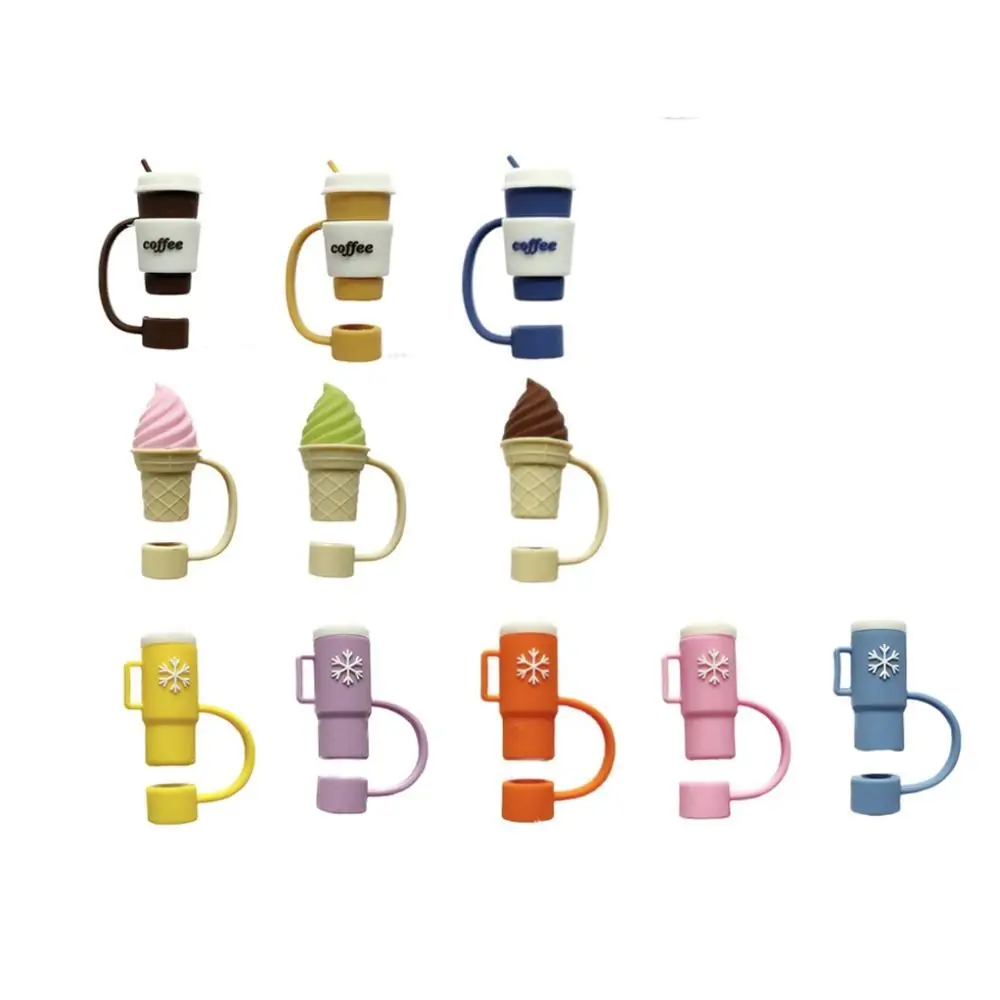 

Drinkware Silicone Straw Topper Cartoon Dustproof Straw Cover Creative Splash Proof Straw Dust Cap Straw Decoration