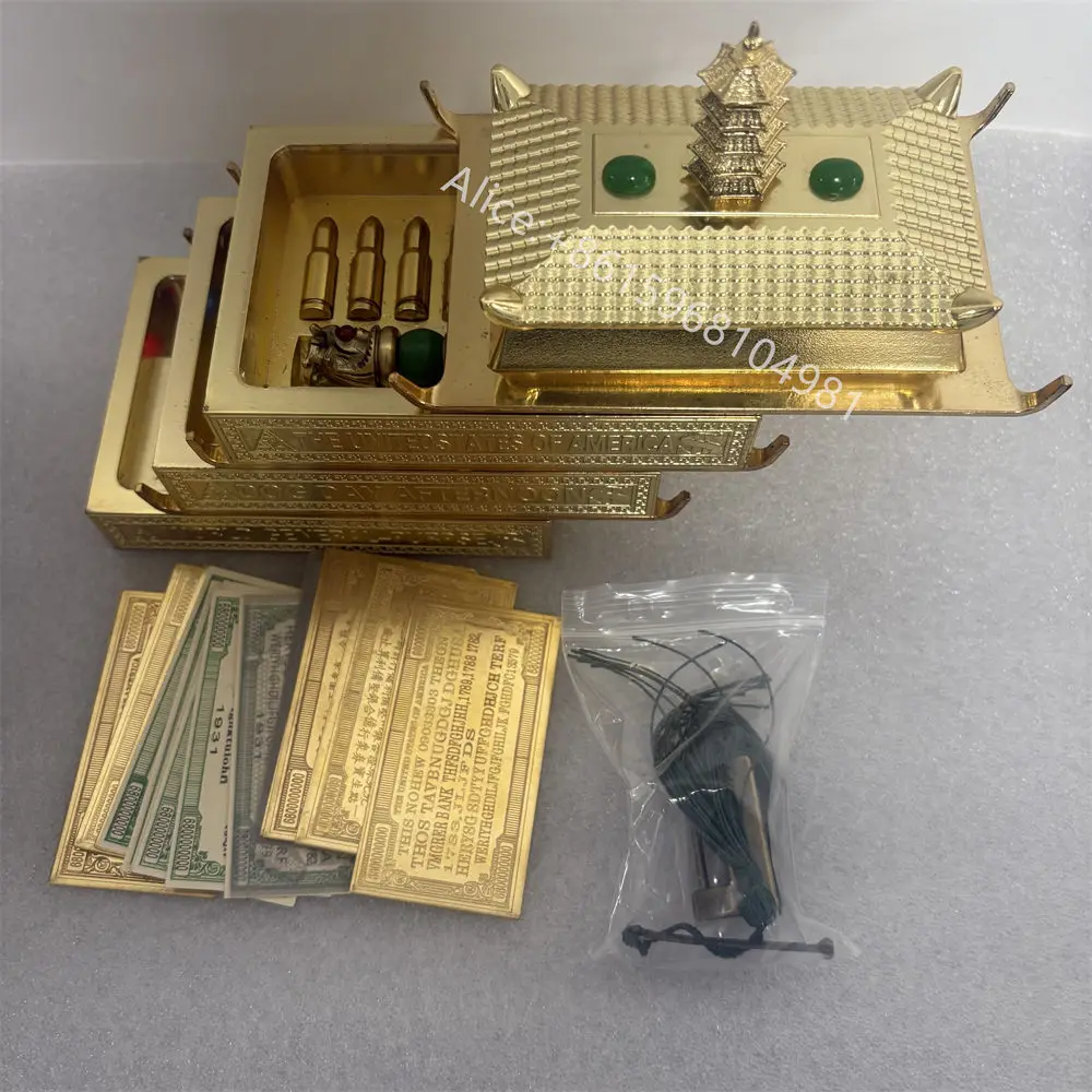 The United States Of American THE PAGODA ROYAL GOLDEN GUN Box 5 Bullets For Nice Collectibles