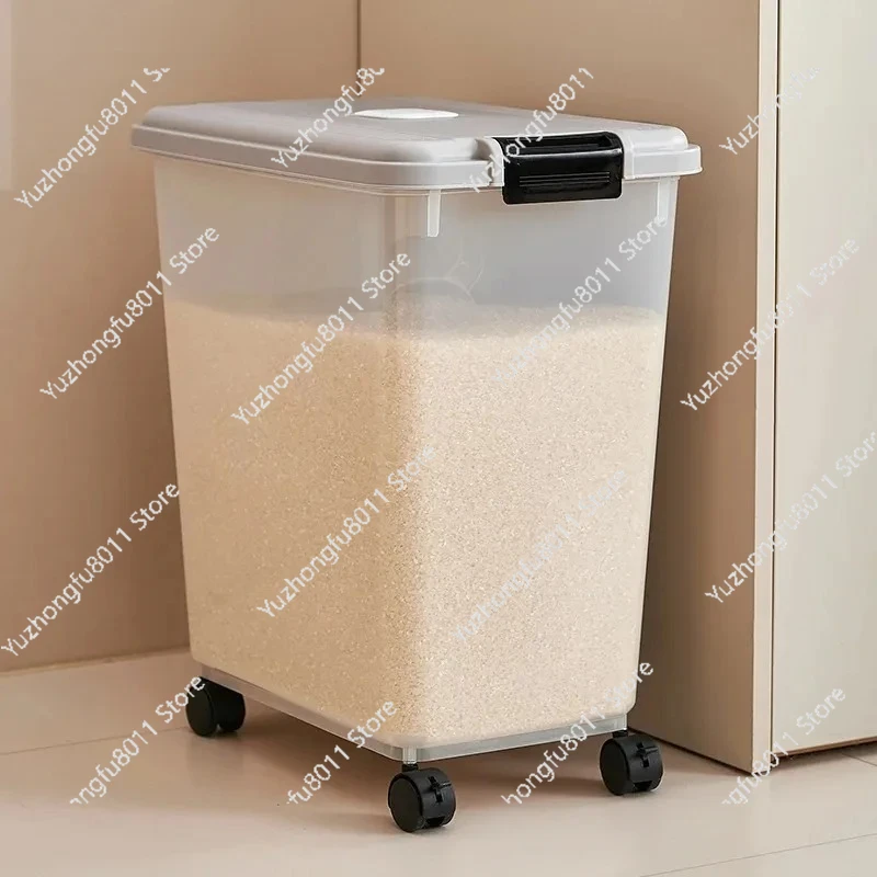 מיכל אחסון אורז אטום לבית, עמיד בפני חרקים ולחות, לאחסון דגנים במטבח או במזווה