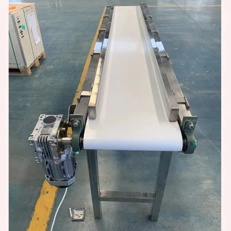 PVC Belt Conveyors with Motor Food Processing Mesh Belt Conveyor Automated Assembly Line Food Grade PU Conveyor Belt