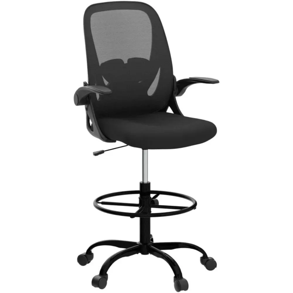 

#For Drafting Chair Tall Office Chair with Flip-up Armrests Executive Ergonomic Computer Standing Desk Chair&
