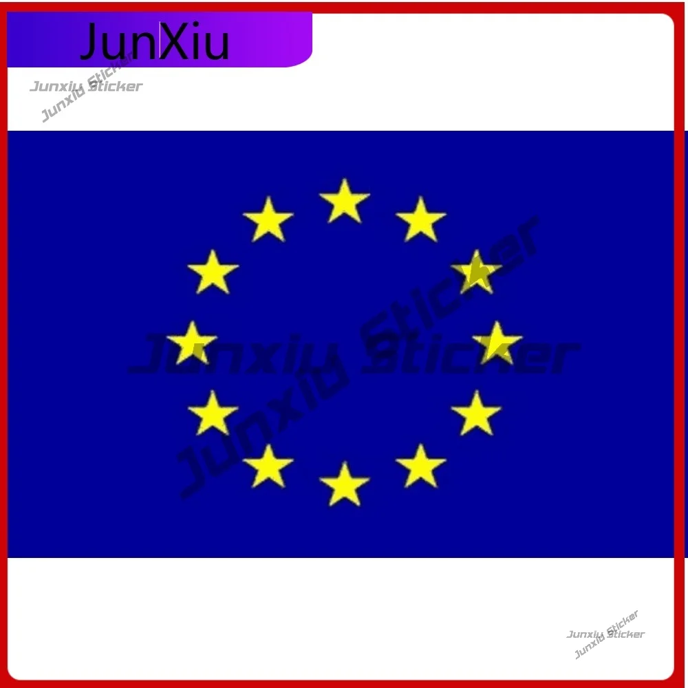 

Funny Vinyl Stickers Eu Flag European Union Car Window Bumper Wall Laptop Decal Peace Love Antifa Brexit Suitable For All