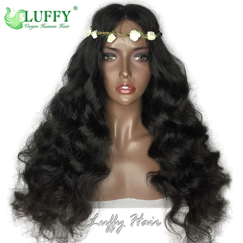 Body Wave Silk Base 5x5 Full Lace Human Hair Wig Brazilian Remy Hair Wavy Pre Plucked Silk Top Full Lace Wigs With Baby Hair