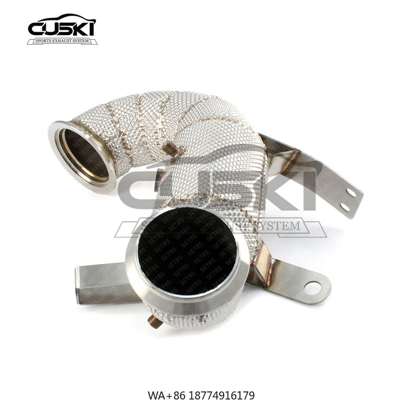 

Выхлопная труба для A45/A45S W177 2.0T 2010-2022, нержавеющая сталь, котетовая водосточная труба с высоким расходом, автомобильная выхлопная система