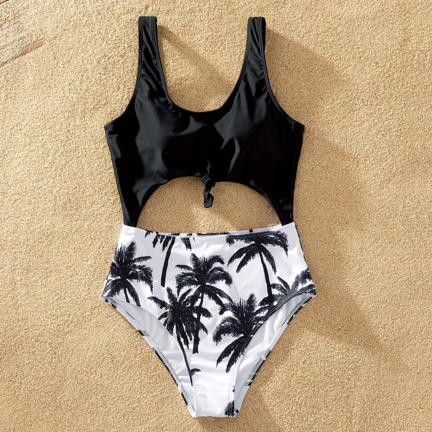 PatPat Family Look Swimwears Coconut Tree Print One-piece Couple Look