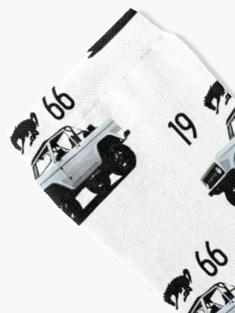 Bronco1966 white side view classic Socks funny gifts Stockings man anime Socks Female Men's